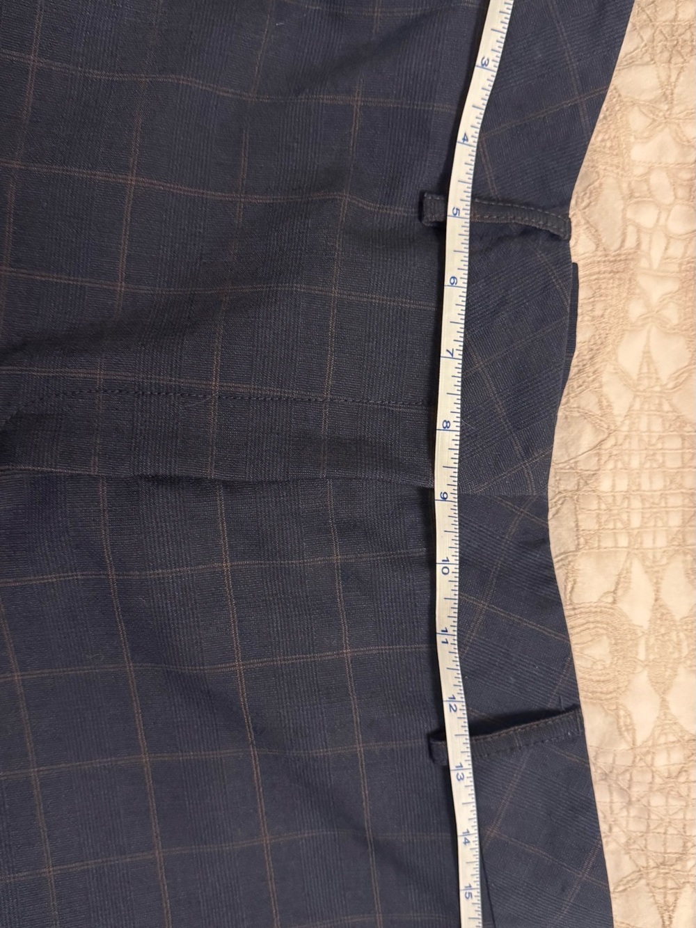 Classic Black Cropped Dress Pants - Sophisticated Windowpane - Picture 5 of 8